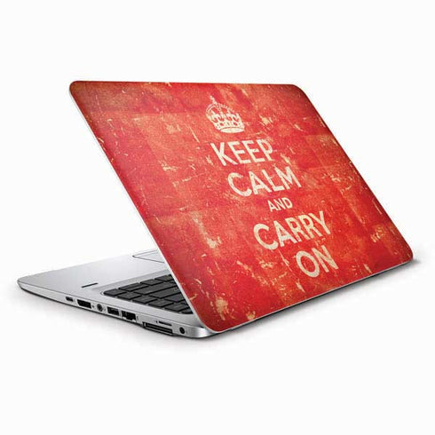 Keep Calm and Carry On Distressed HP Elitebook Skin